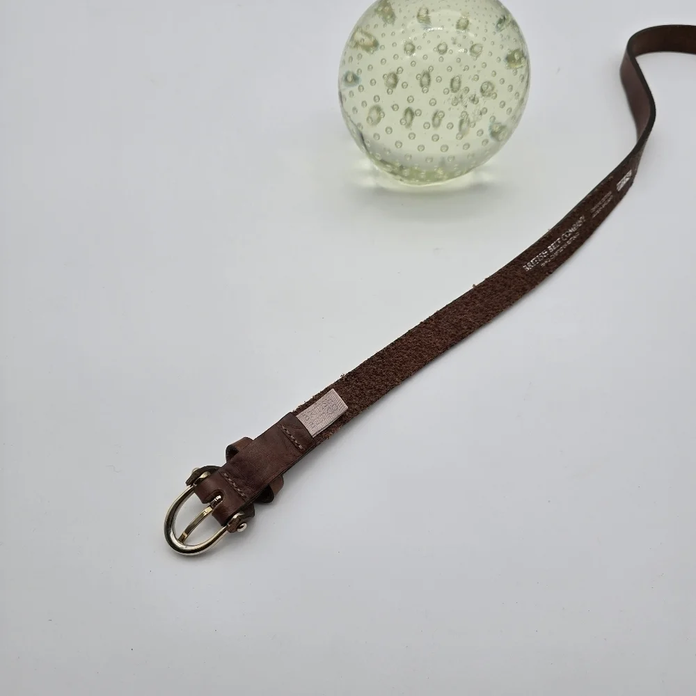 British Belt Company Leather Brass 27 28 29 30 32 Womens Brown